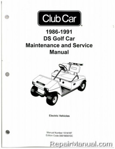 1986-1991 Club Car DS Golf Car Electric Service Manual