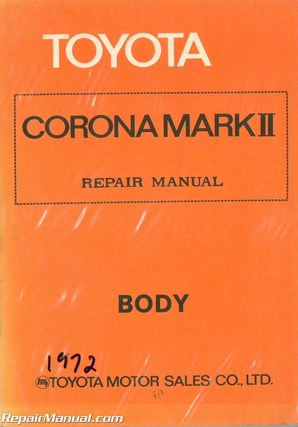 Used 1972 Toyota Corona Mark Ii Body Group Repair Manual