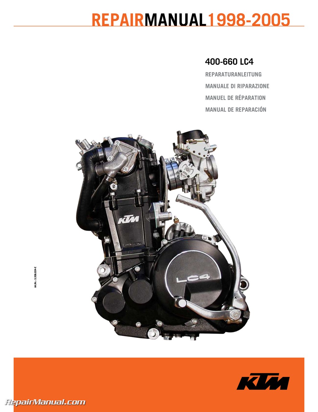 1998-2005 KTM 400-660 LC4 Paper Engine Repair Manual