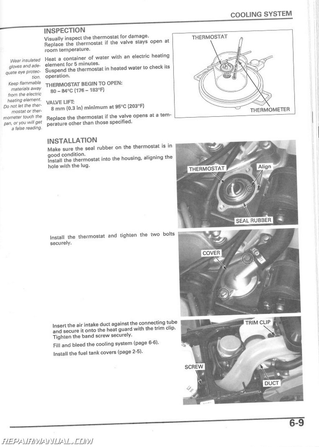 2003 2004 2005 Honda TRX650 Rincon ATV Service Manual : 61HN802