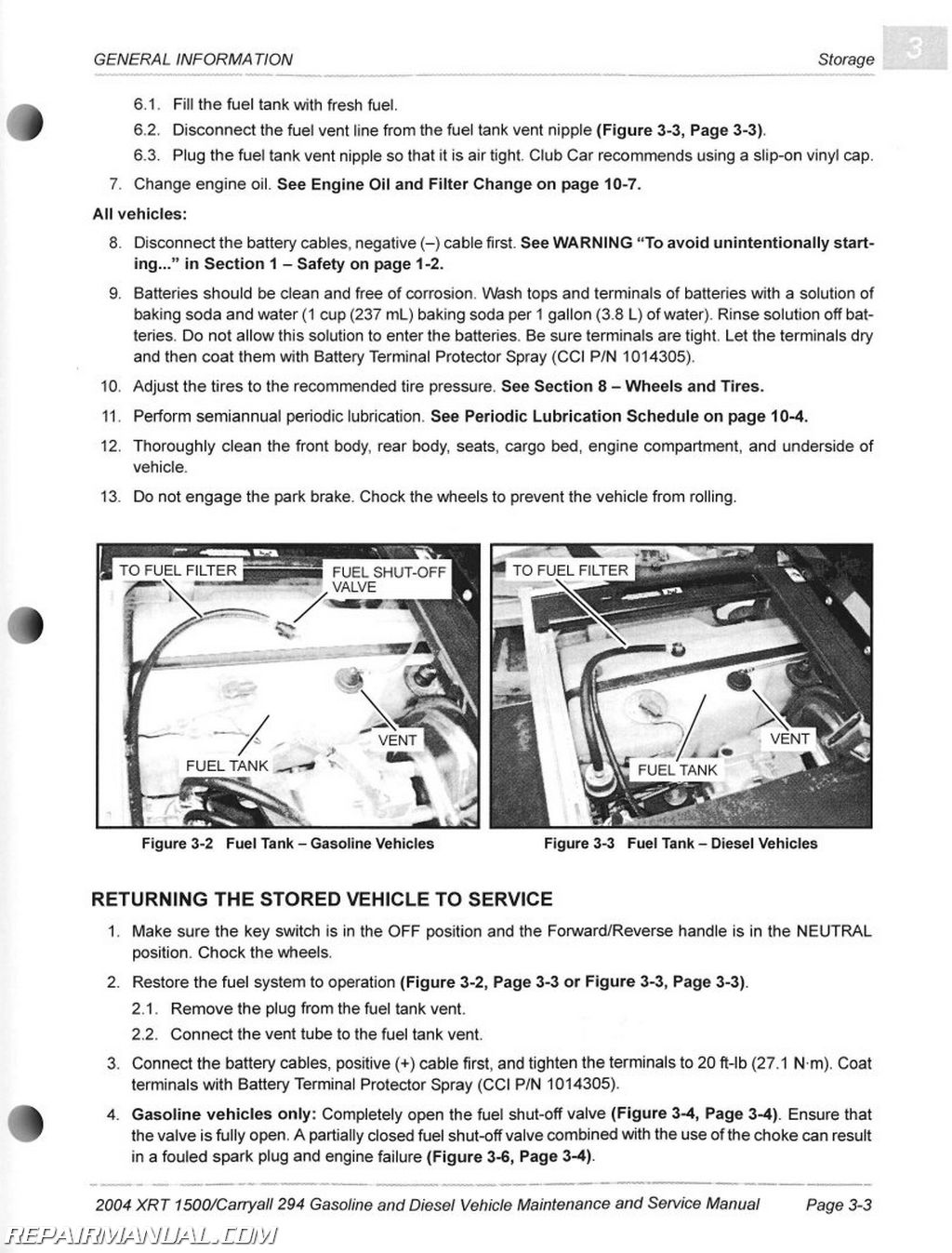 2004 Club Car Carryall 294 And XRT 1500 Maintenance And Service Manual