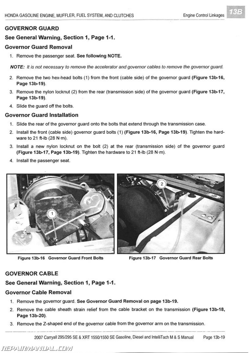 2007 Club Car Carryall Service Manual 295, 295SE – XRT ...
