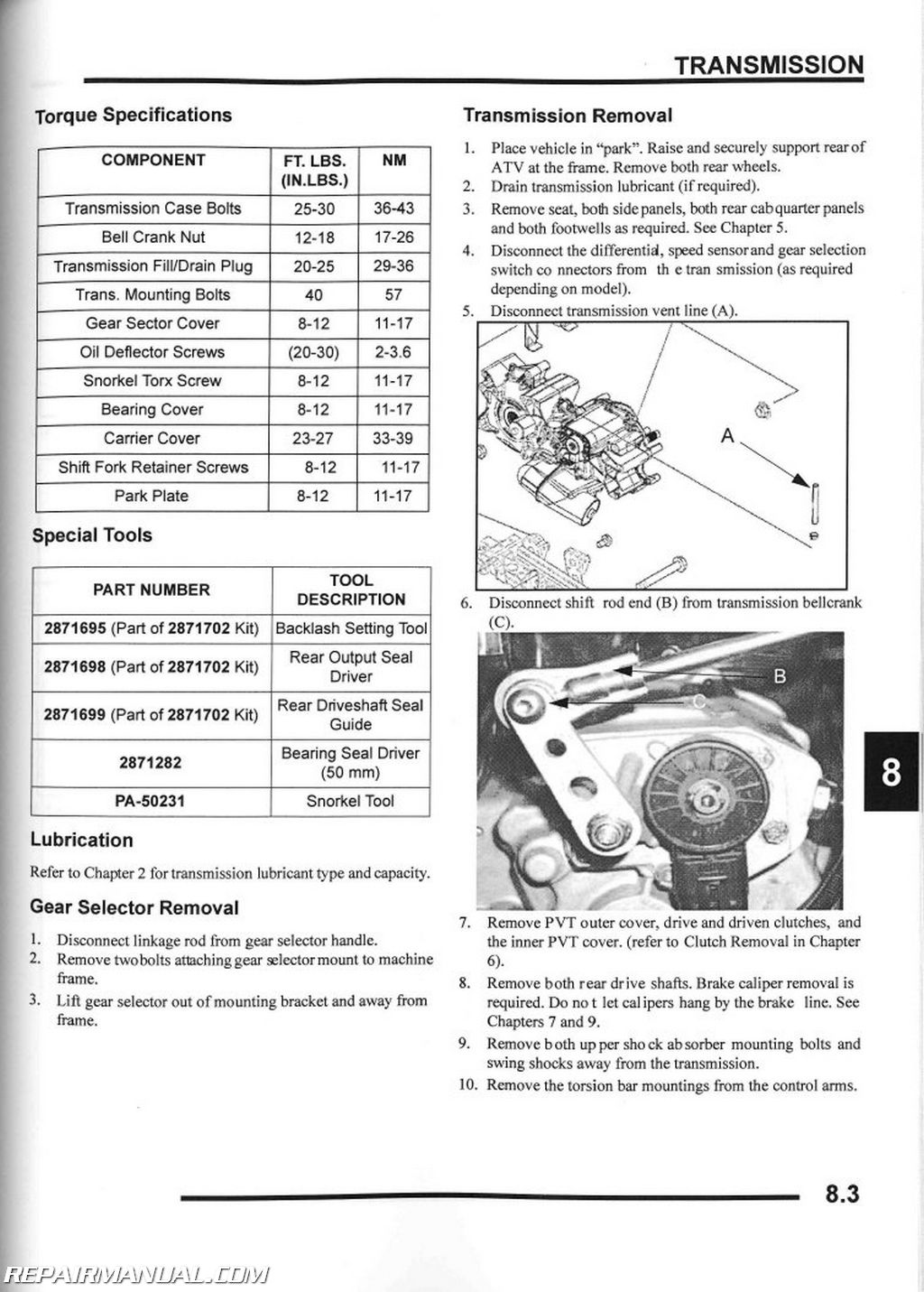 1995 Skidoo Formula Sl 500 Service Manual
