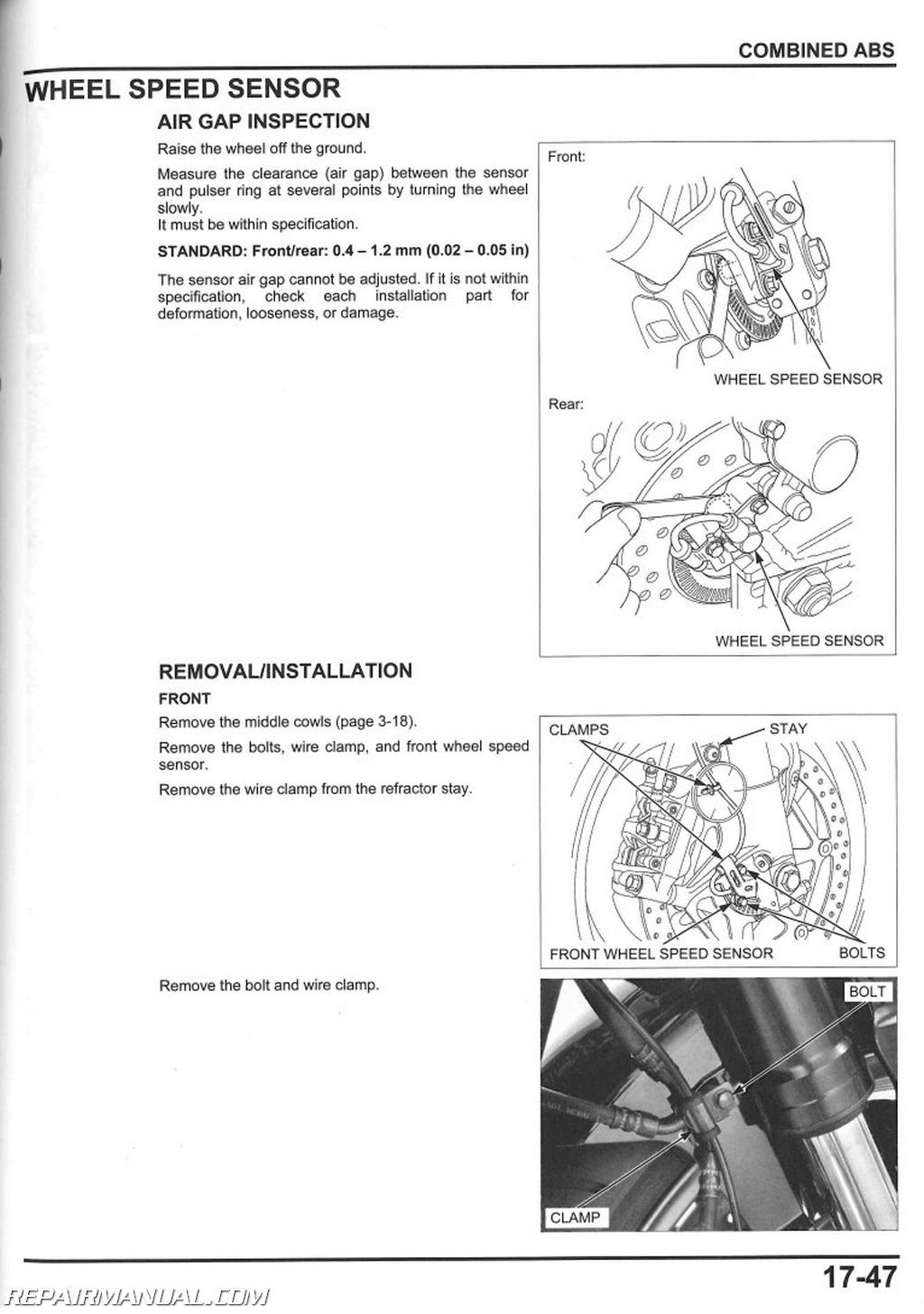 2008-2016 Honda CBR1000RR Motorcycle Service Manual