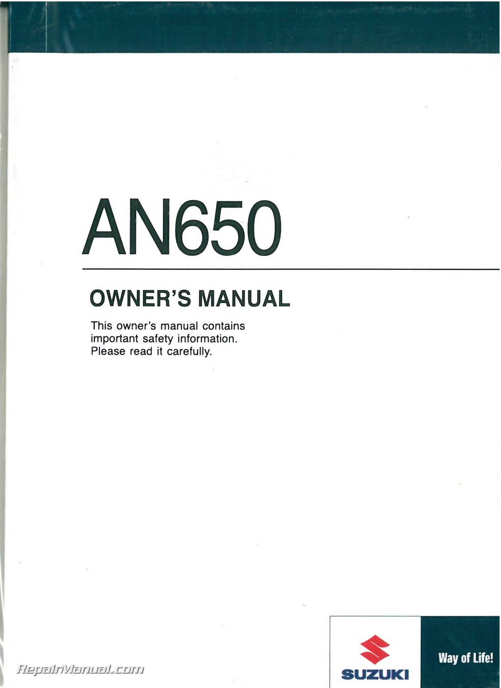 Burgman Owners Manual