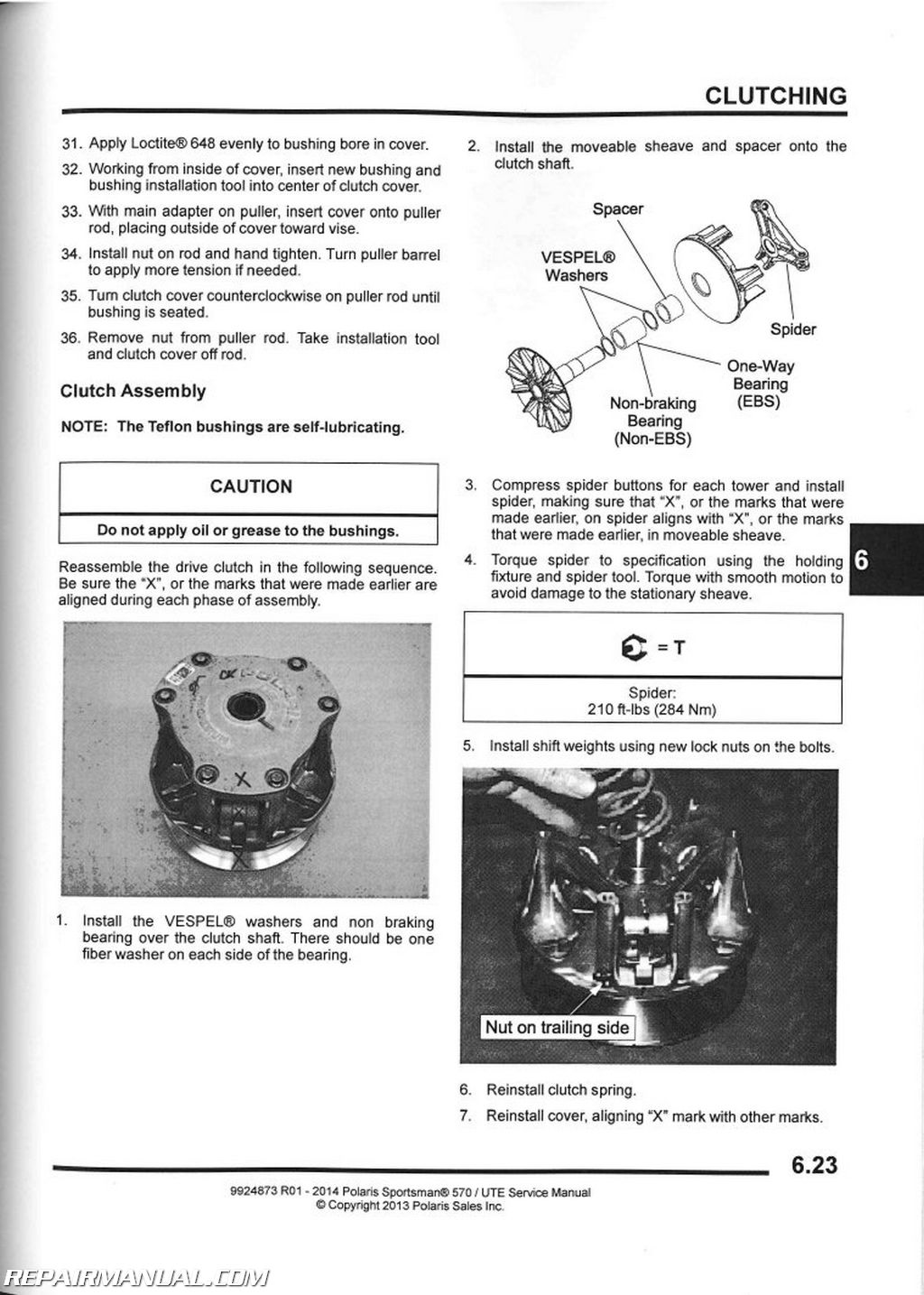 2014-2015 Polaris Sportsman 570 EFI HD UTE Service Manual