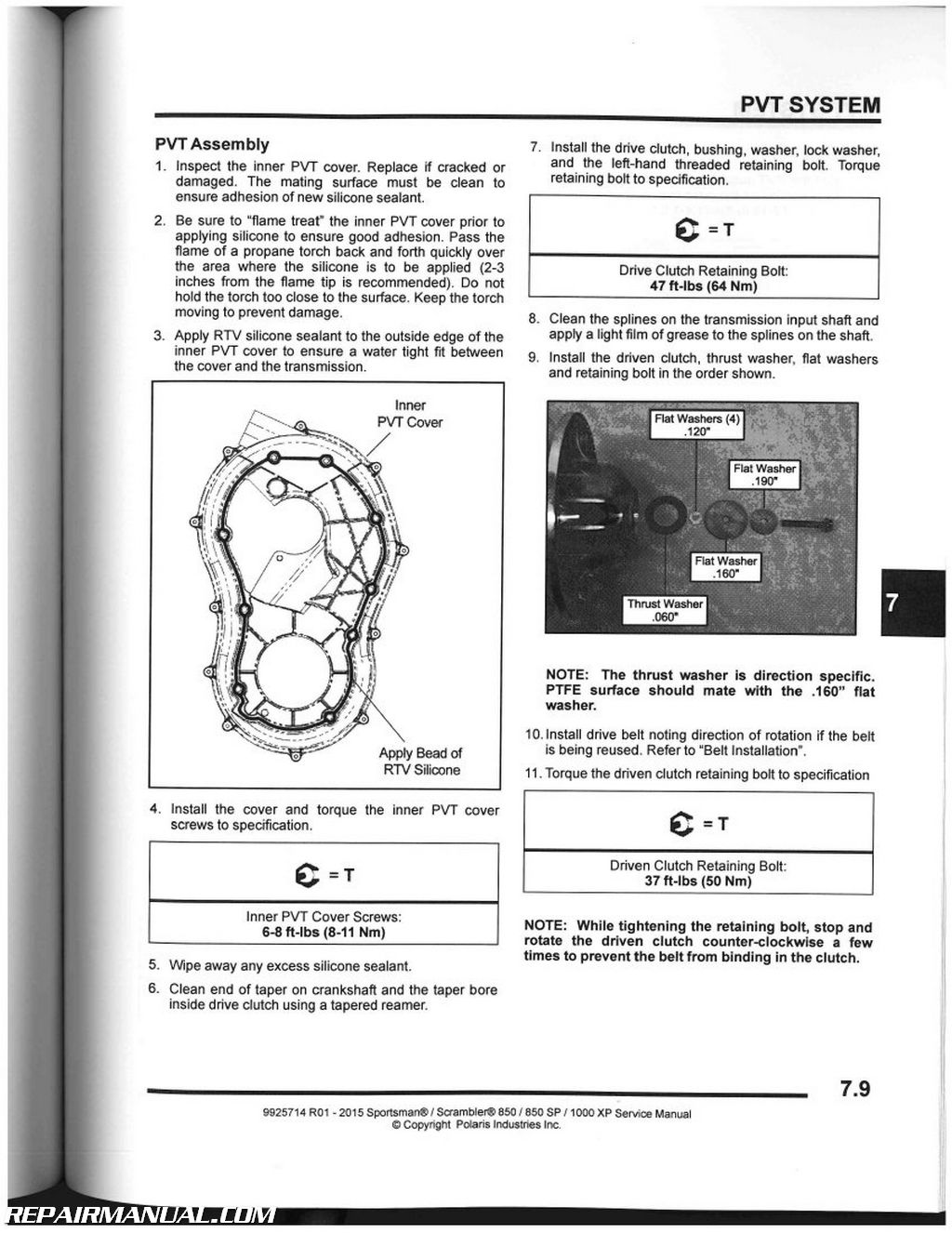 Where can you get a replacement Polaris owners manual?