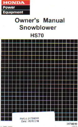 Honda hs70 snowblower #2