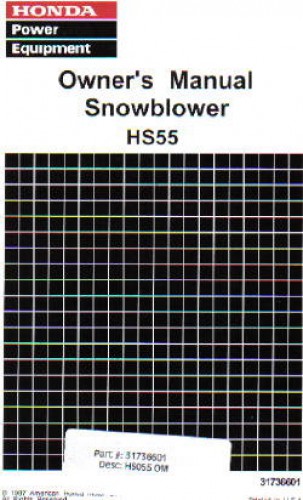 Honda hs55 snowblower oil