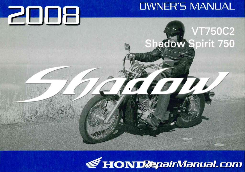 2008 Honda shadow spirit owners manual