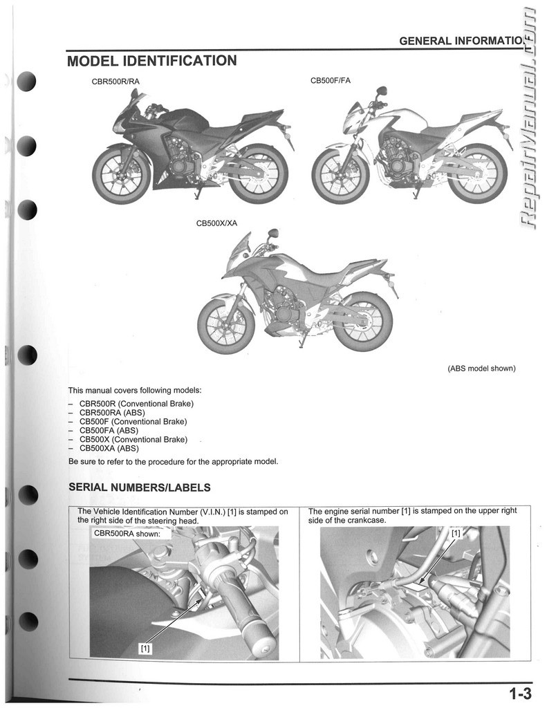 Honda cb500 manual online #6