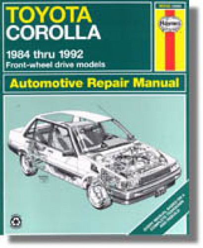 Haynes Toyota Corolla 1984 1992 Auto Repair Manual