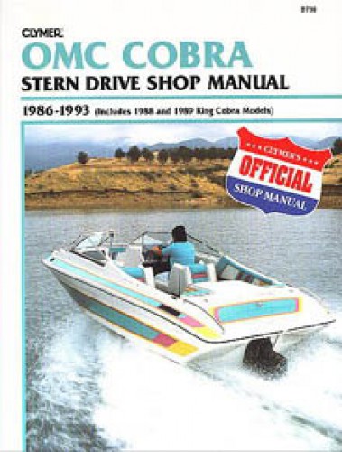Clymer OMC Cobra 1986-1993 Stern Drive Boat Engine Repair Manual 1