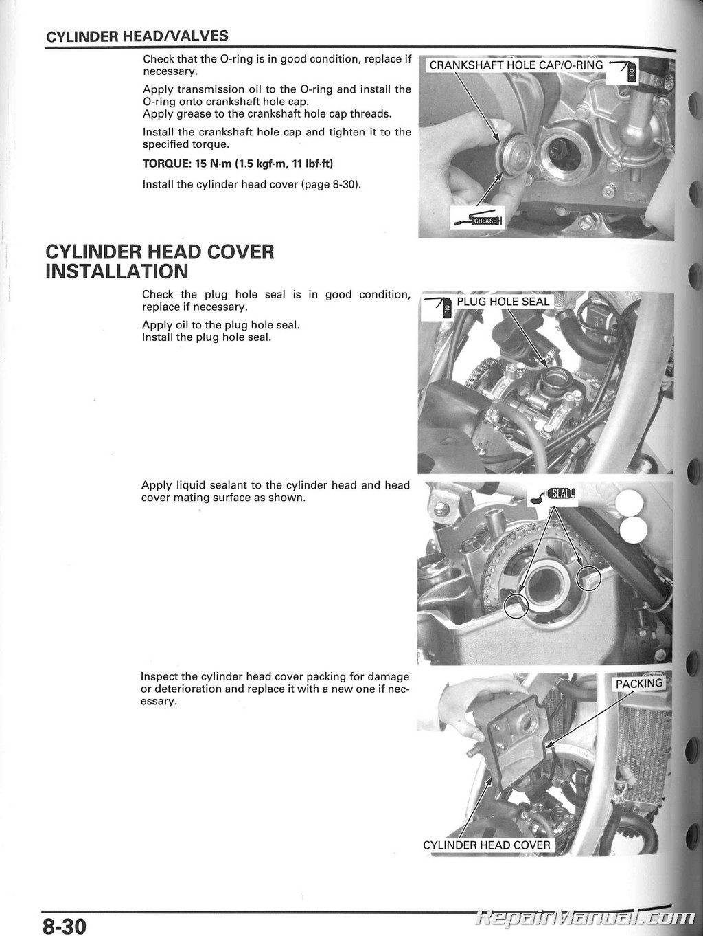 2004 Honda crf250r valve clearance #3