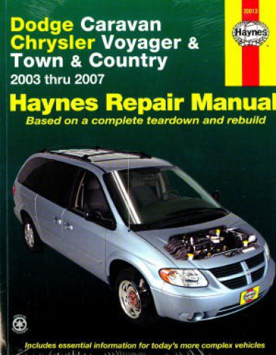 Online repair manual for a 2006 chrysler town and country