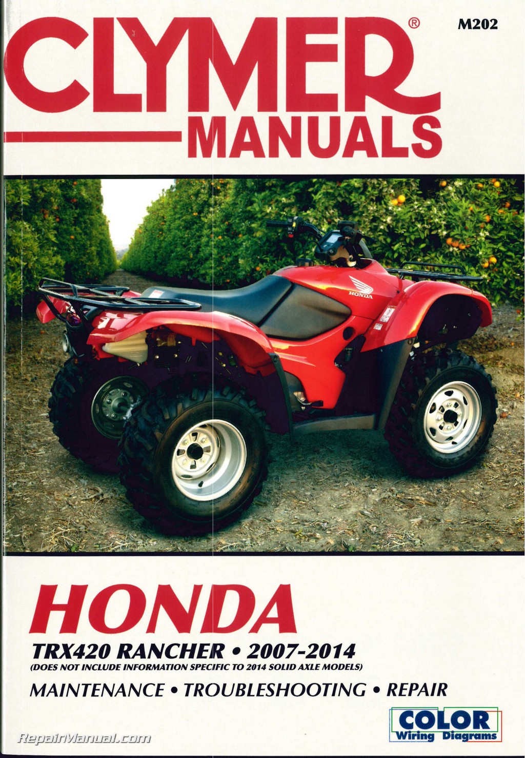 Honda Trx420 Rancher Atv Clymer Service Manual 2007