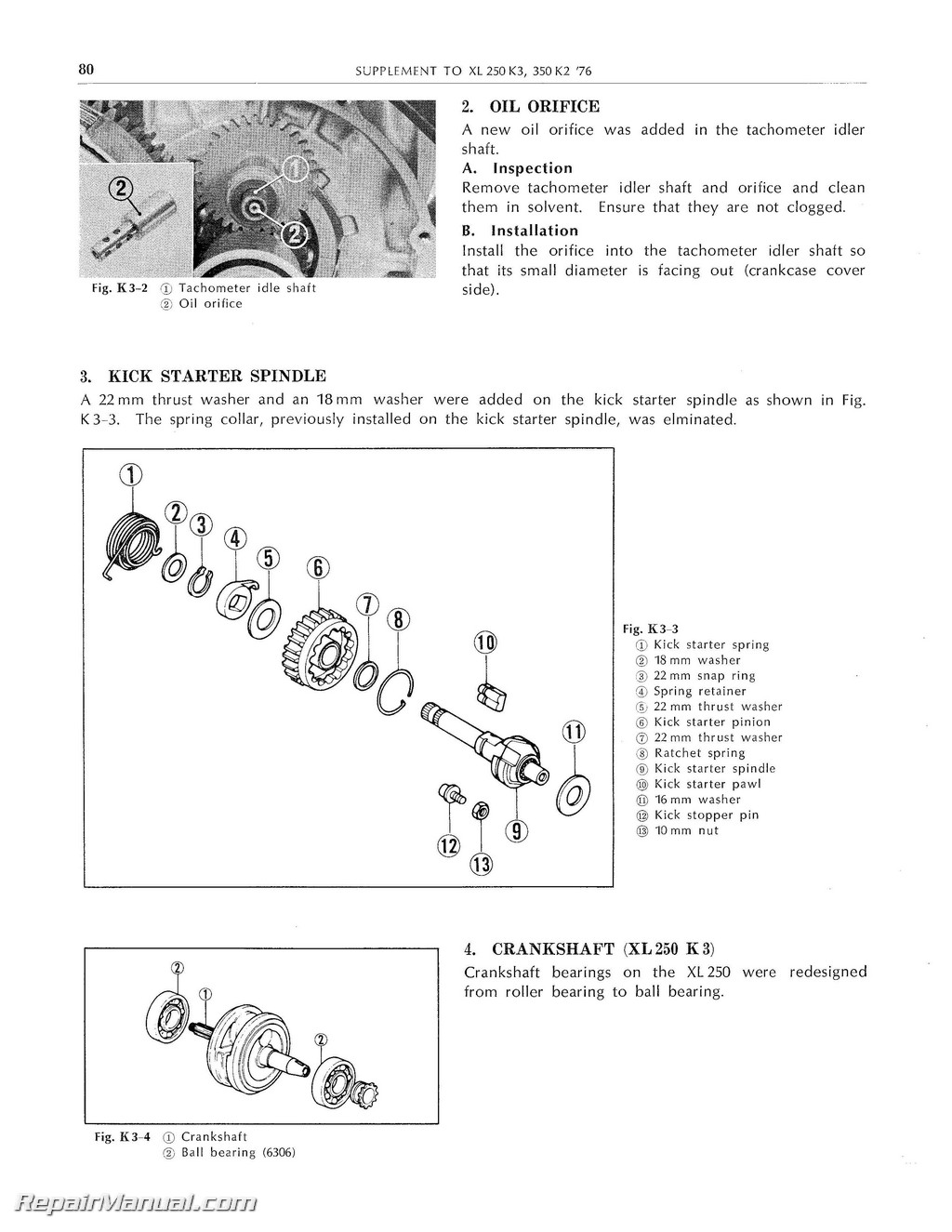 1972 Honda motorcycle service manual #3