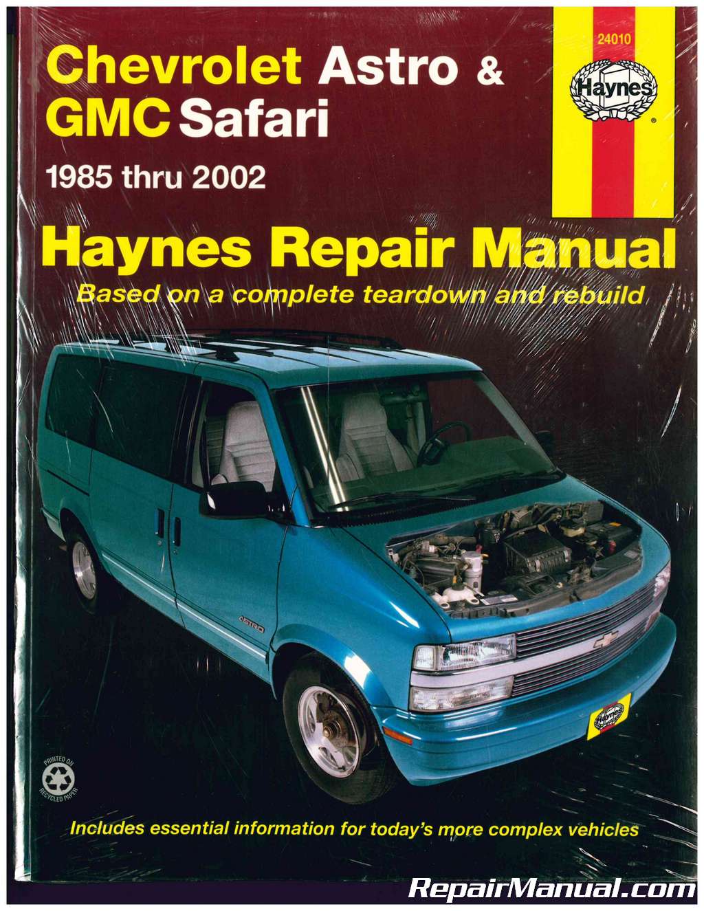 Haynes Chevrolet Astro GMC Safari Minivans 19852002 Auto Repair Manual
