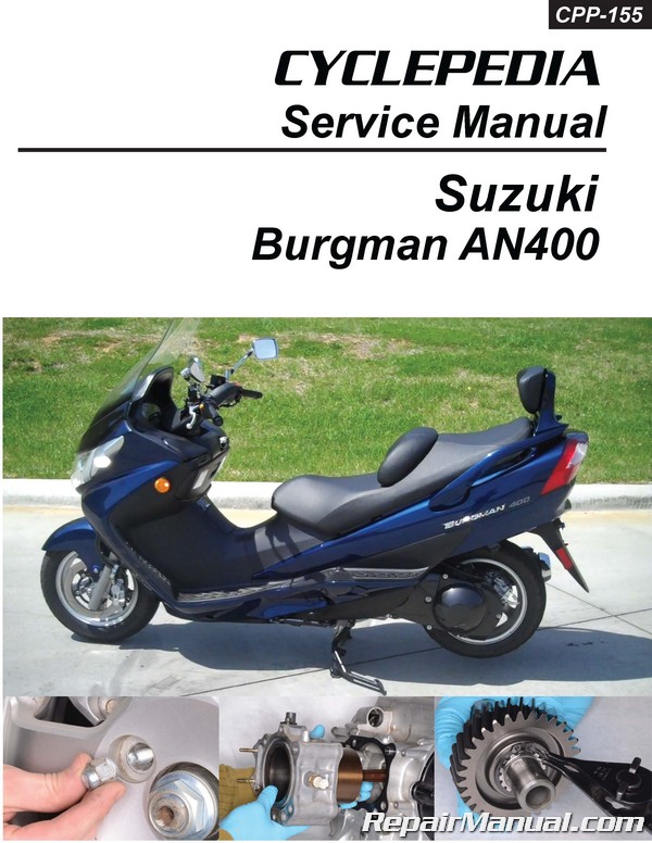 Suzuki An400 Burgman Scooter Cyclepedia Printed Service Manual