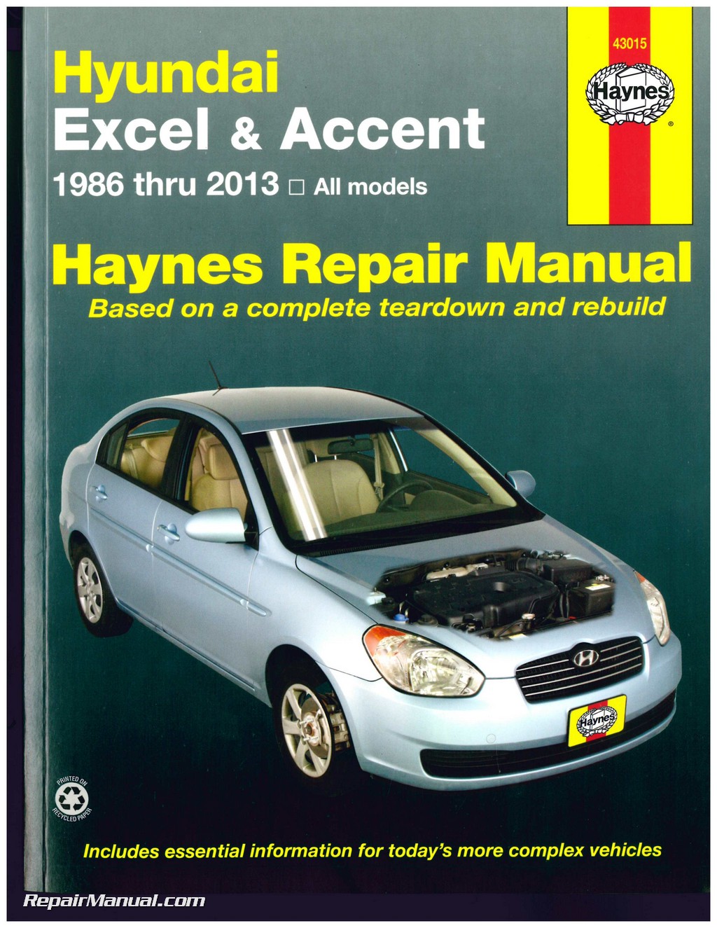 Hyundai Excel Accent 19862013 Haynes Auto Repair Service Manual