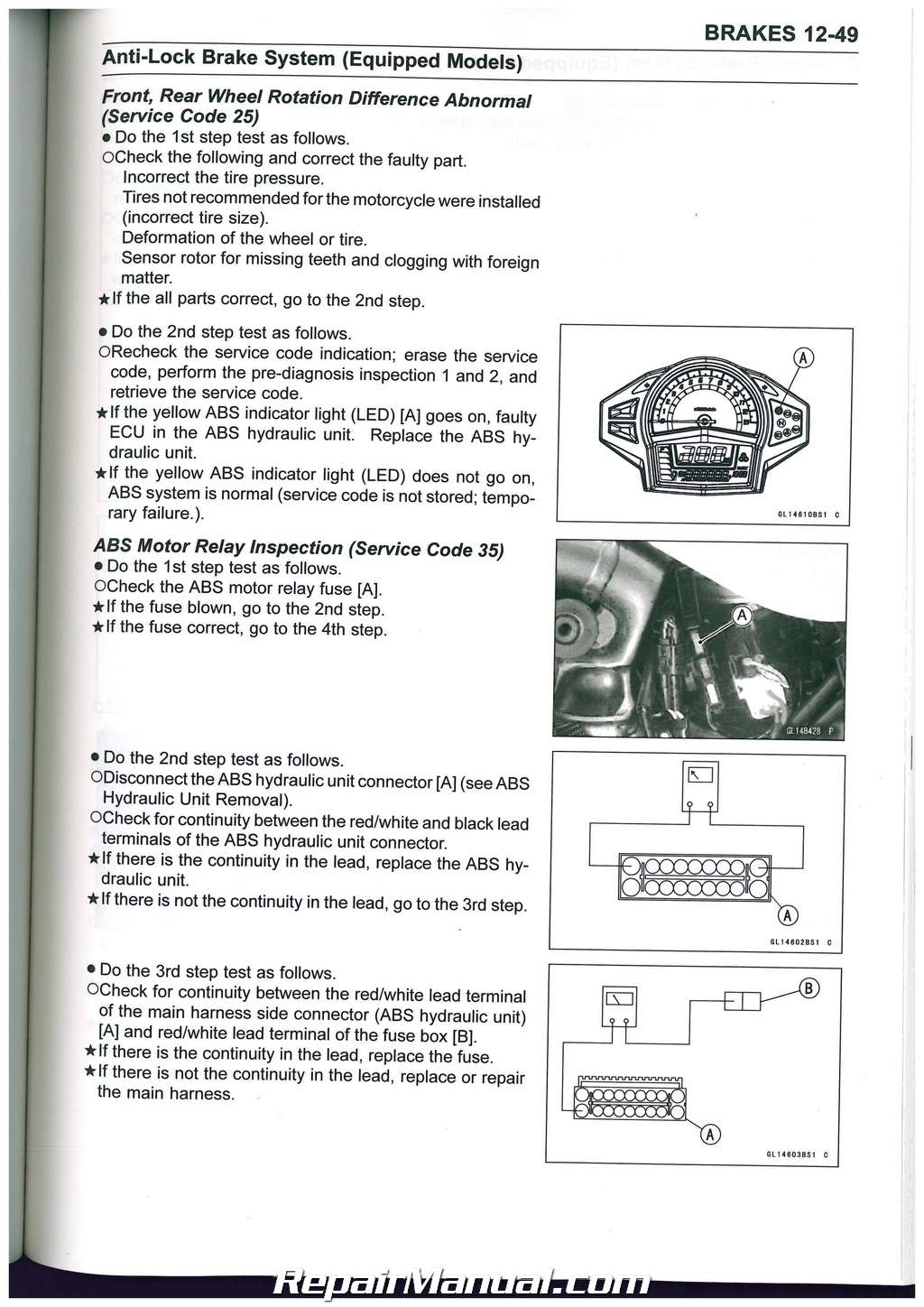 2012-2016 Kawasaki EX650 Ninja 650 Motorcycle Service Manual