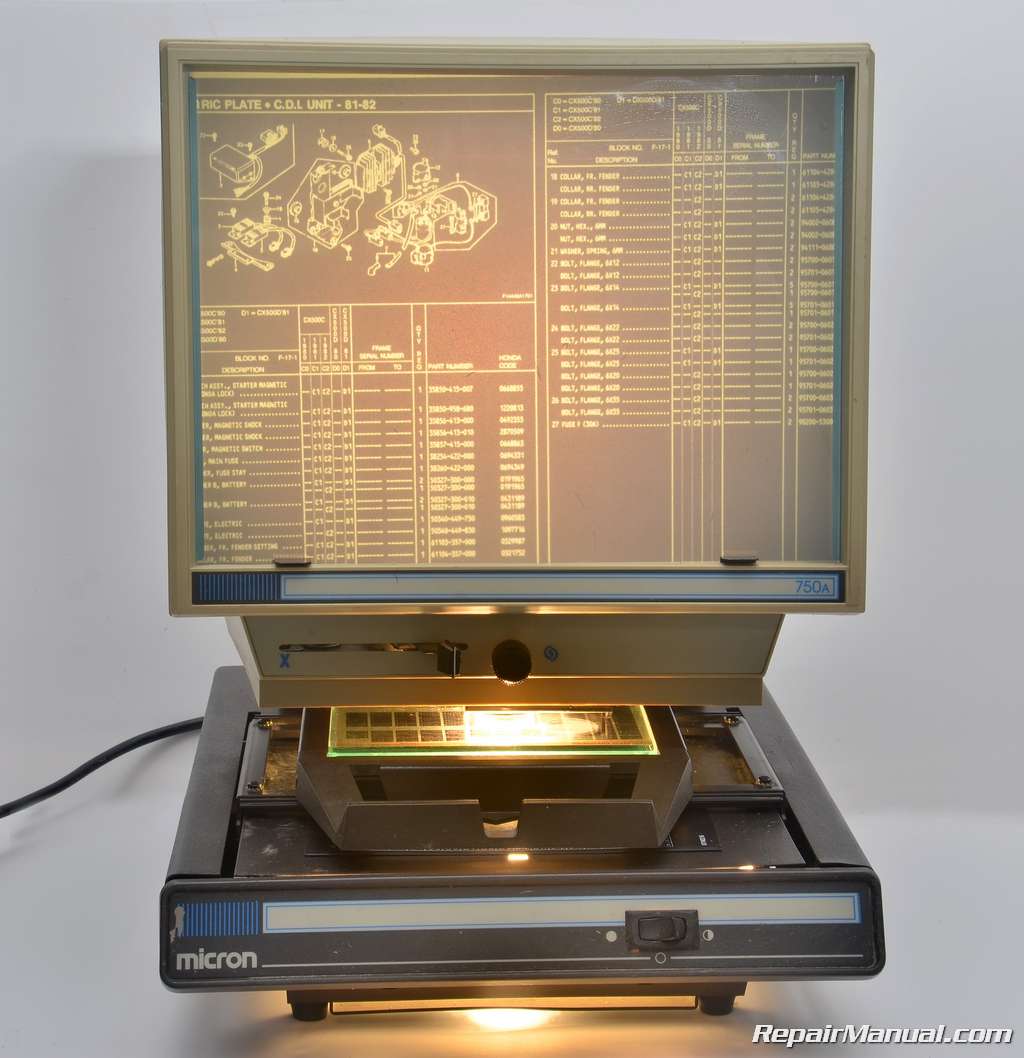Microfiche Parts Manual - Microfilm Format
