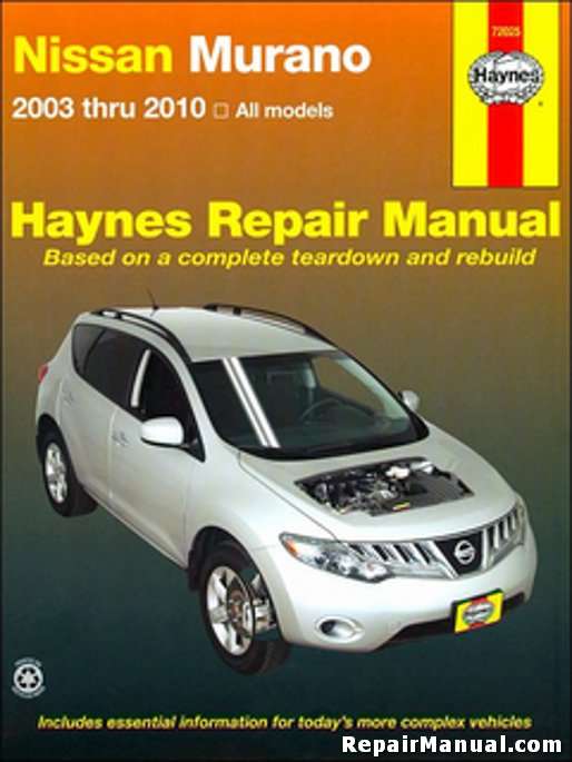 Nissan Murano 2003-2010 SUV Haynes Repair Service Manual