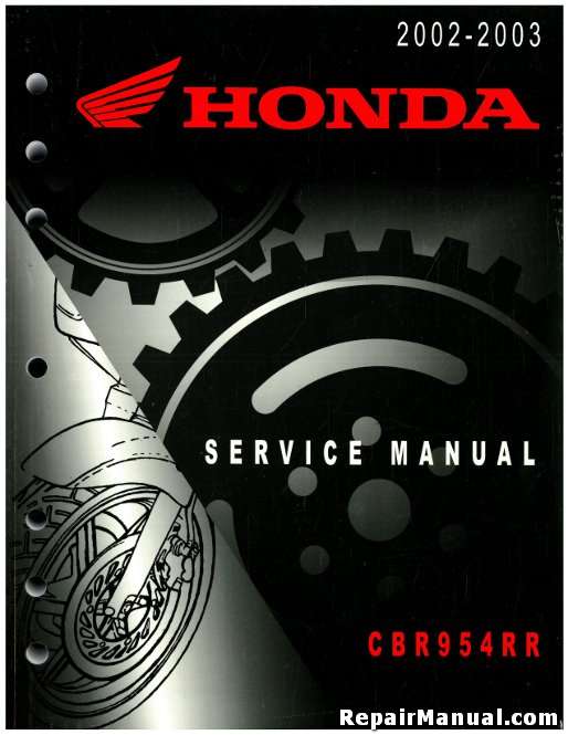 Service manual for 2002 honda cbr954rr #4