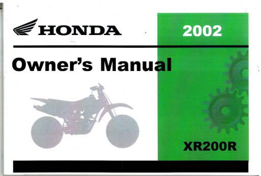Honda xr200r repair manual