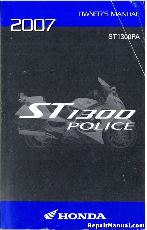 2007 Honda st1300 owners manual #2
