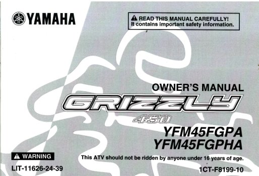 450 Grizzly Owners Manual
