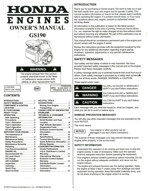 Honda Harmony 2 Repair Manual