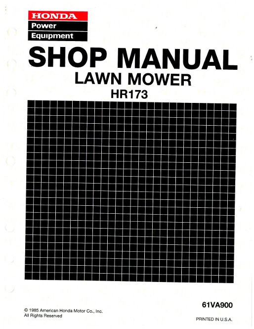 Honda lawn mower service manuals online