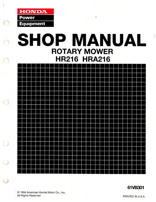 Honda lawn mower service manuals online #2