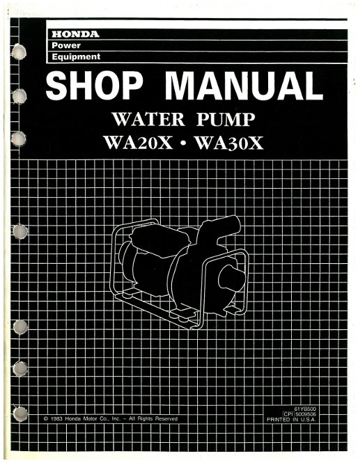 Honda manual pump water #7