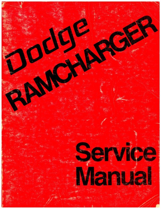 Used Dodge Ramcharger 1974 Service Manual