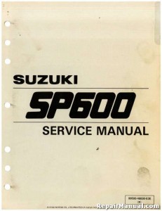 Used 1985 Suzuki SP600 Service Manual