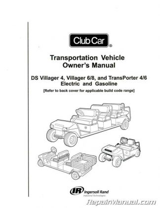 Club Car Transportation Villager Transporter Owners Manual