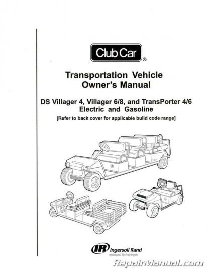Club Car Transportation Villager Transporter Owners Manual