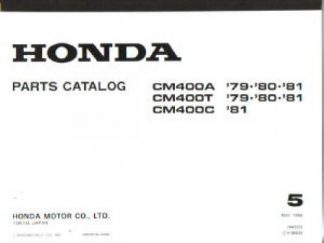 Official 1979-1981 Honda CM400A CM400T and 1981 CM400C Parts Manual
