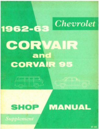1962 1963 Chevrolet Corvair & Corvair 95 Shop Manual Supplement