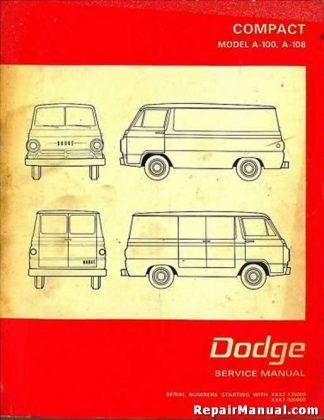 1967 Dodge Van Compact Model A-100 A-108 Service Manual