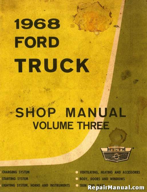 1968 Ford Truck ORIGINAL Shop Manual Set 68 Pickup F100 F250 F350 Repair Service
