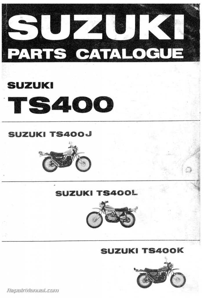 1972 1973 1974 Suzuki TS400J L K Motorcycle Parts Manual