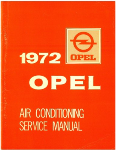 1972 Opel 1900 GT Air Conditioning Service Manual reprint