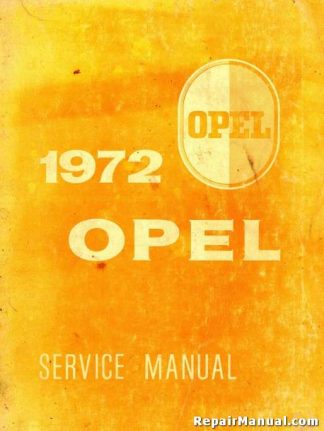 1972 Opel 1900 & GT Service Manual