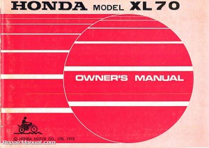 1974 1975 1976 Honda XL70 Owners Manual honda xl70 wiring diagram 