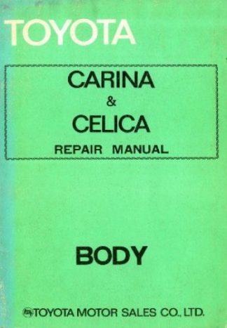 1976 Toyota Carina Celica Body Repair Manual