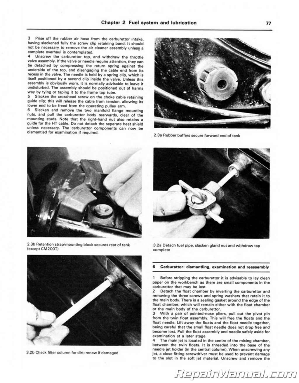HONDA CD/CM185 200T & CM250C 2-VALVE TWINS 1977-1985 Haynes Repair Manual 0572 
