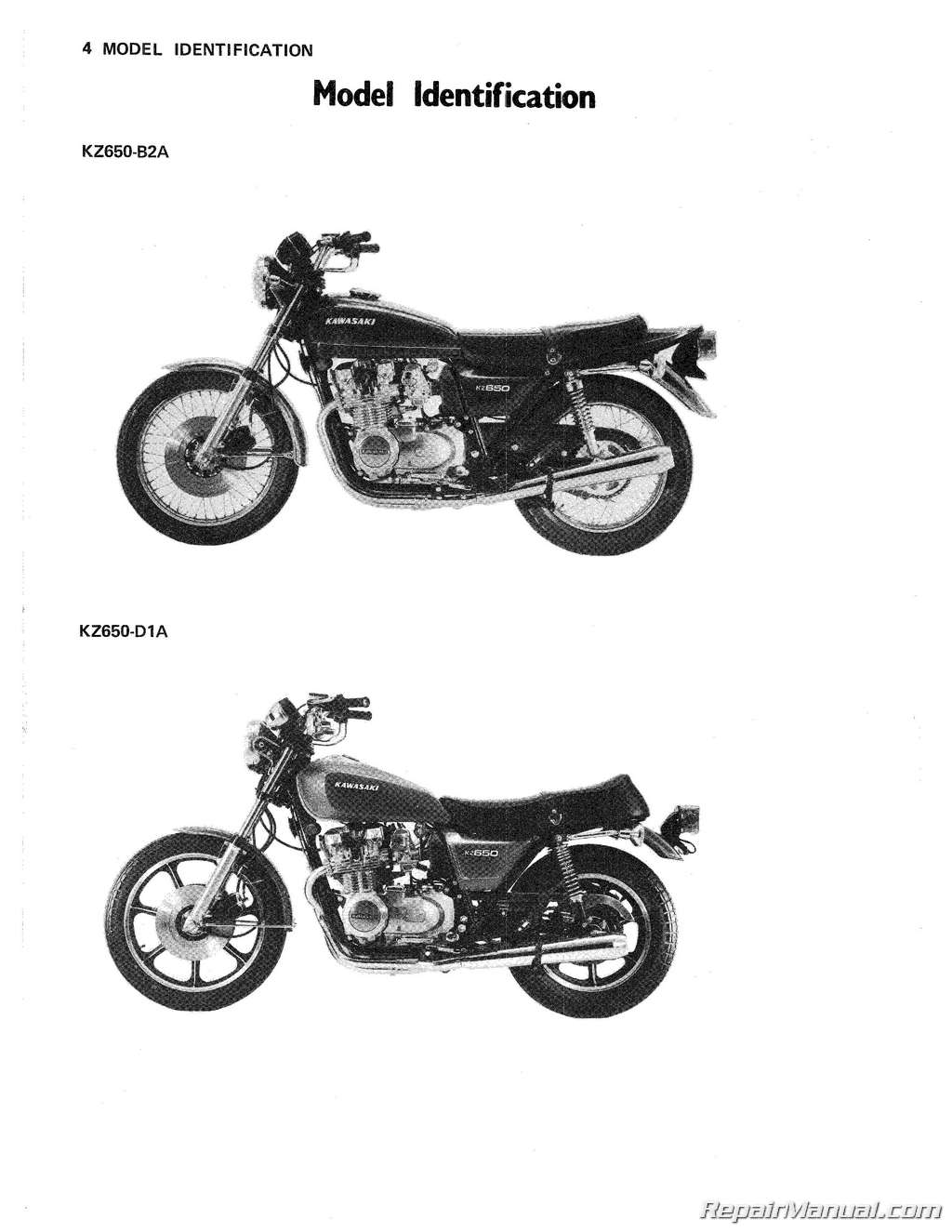 Kawasaki Z650 KZ Z 650 manuel atelier workshop service manual édition 1976 
